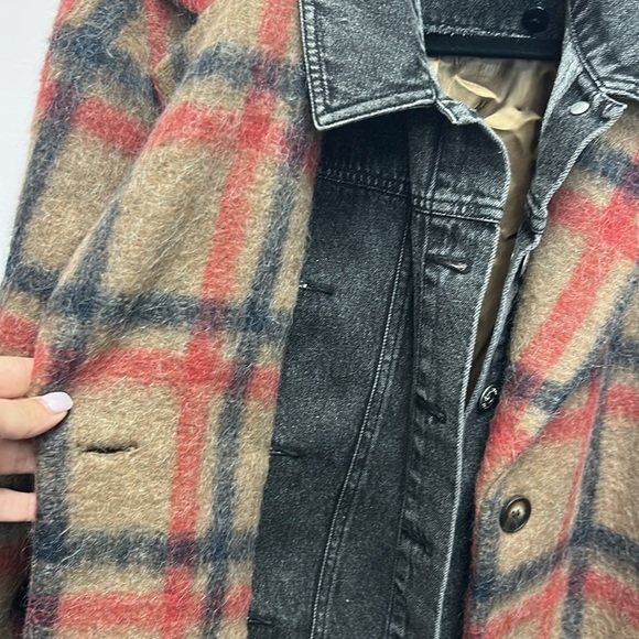 JONATHAN SIMKHAI Grace Blazer in Camel, Red, & Black - Picture 8 of 10